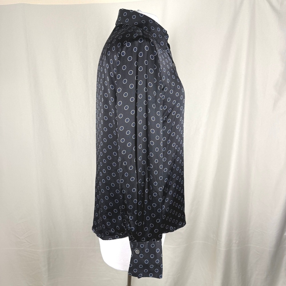 VTG 90s/ Y2K Linda Allard Ellen Tracy Polka Dot 100% Silk Blouse 6 EUC - Picture 3 of 12